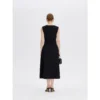 ousph Black Midi Dress Back ousph black midi dress back view