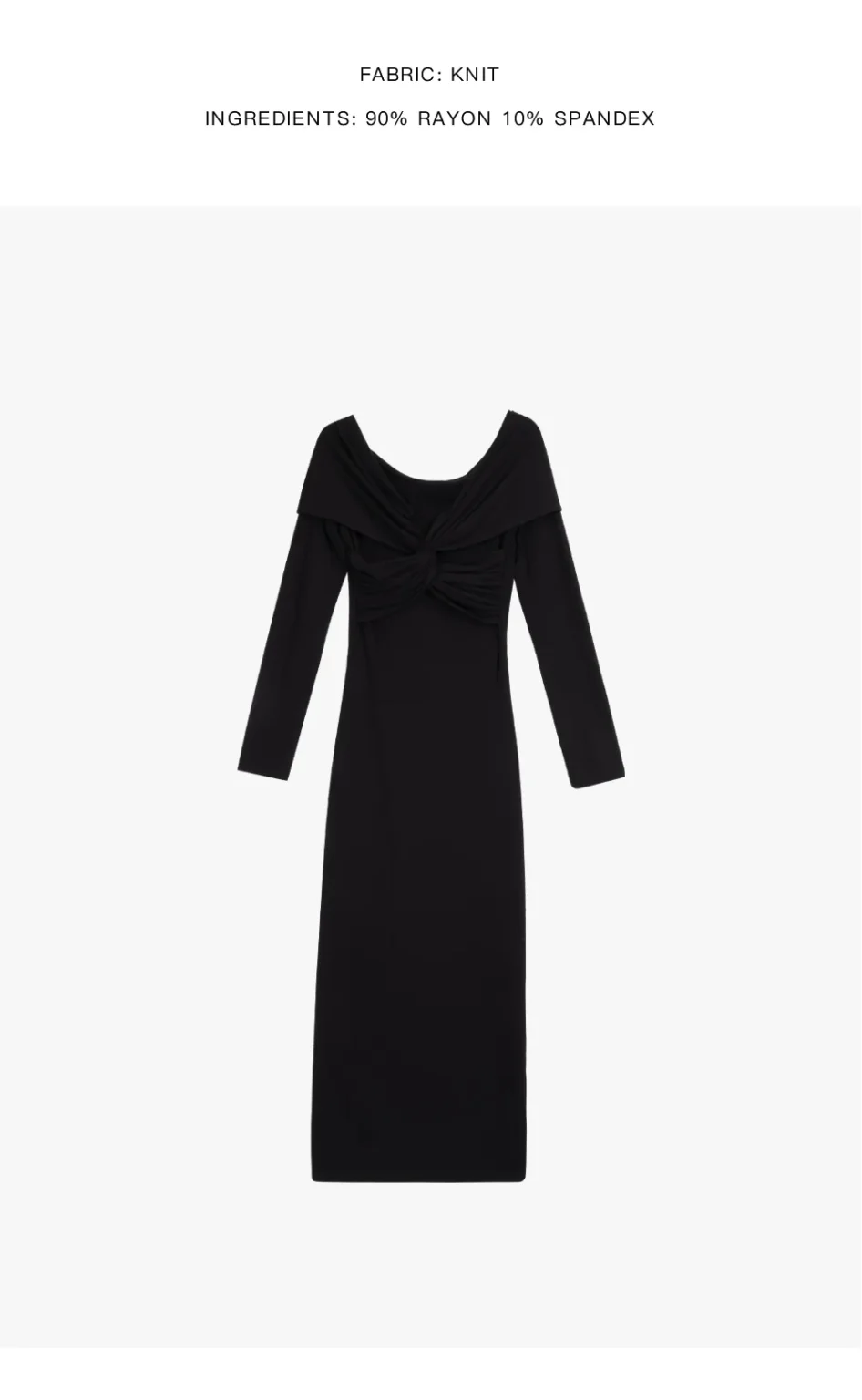 ousph black off shoulder maxi dress flat lay front