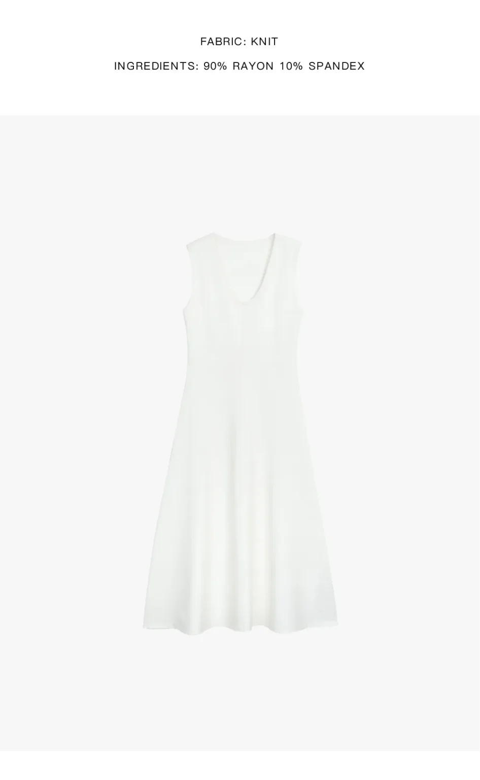 ousph white midi dress flat lay front
