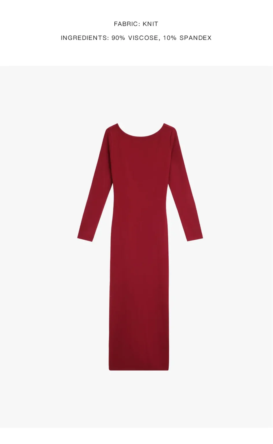 ousph burgundy maxi dress flat lay front view
