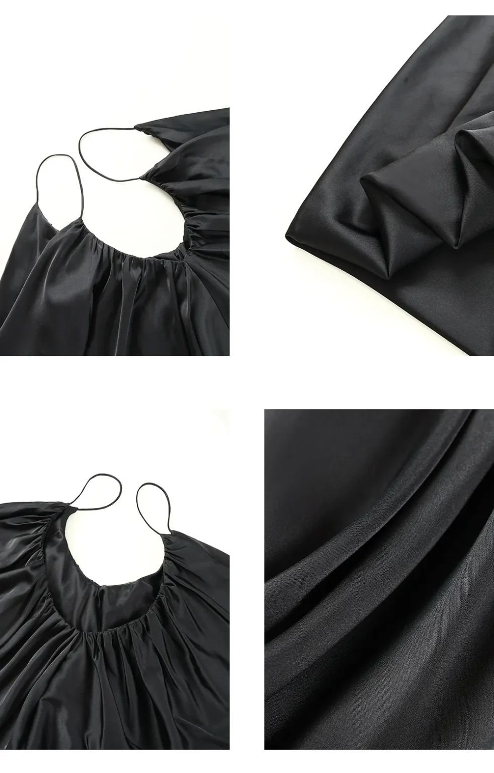 ousph gathered v-neck spaghetti strap camisole top fabric and craft details