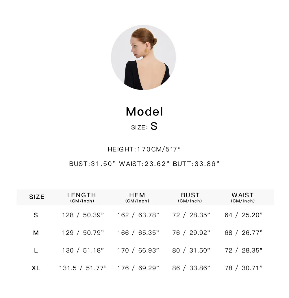 ousph maxi dress size chart