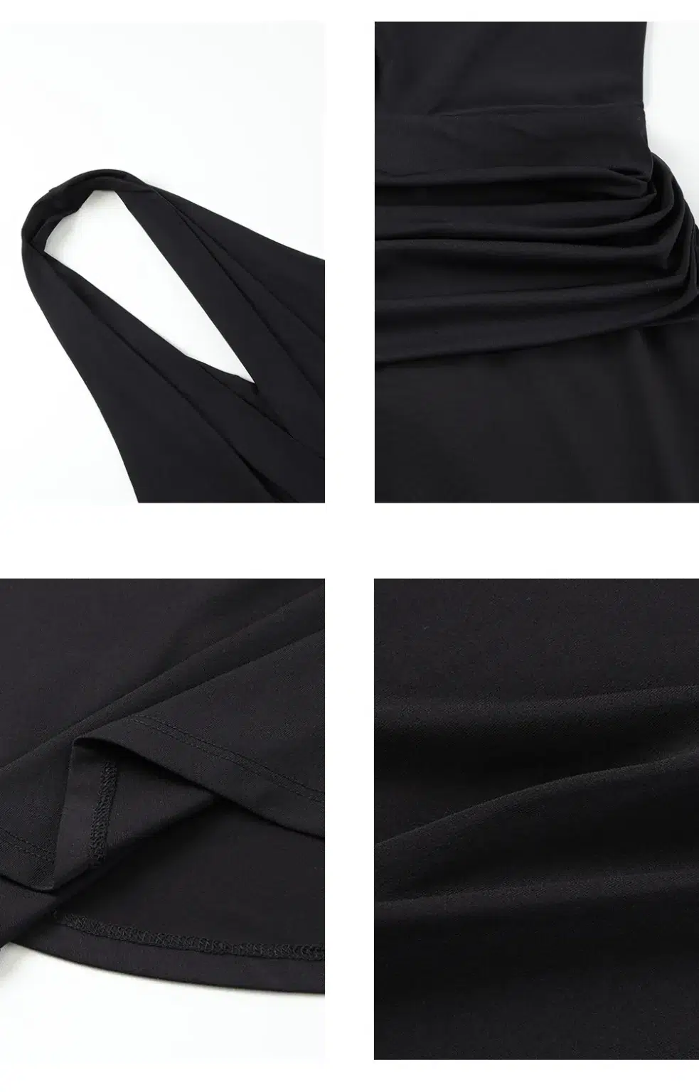 ousph cowl neck halter maxi dress fabric and craft details